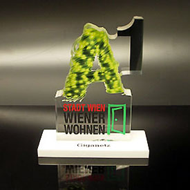 Eremit Acryl Pokal für A1, Wiener Wohnen