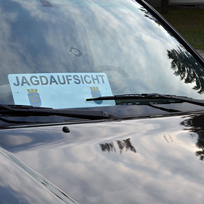 Jagdaufsicht Schild für Auto