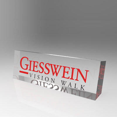 Eremit Display Rendering Giesswein Markenbeisteller aus glasklarem Plexiglas®