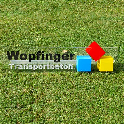 Eremit Display Schild Wopfinger Transportbeton