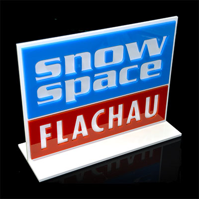 Eremit Display Einschubaufsteller für Skigebiet Flachau